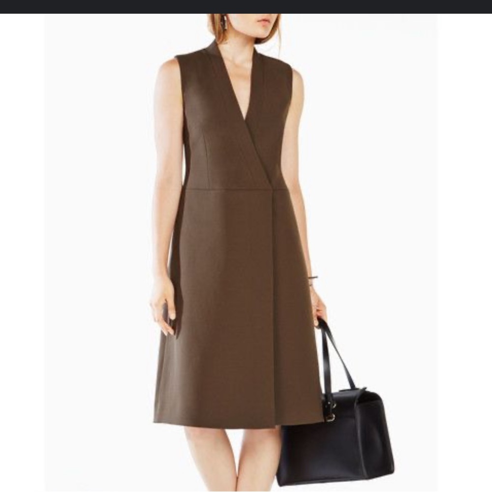 BCBGMAXAZRIA Green Vest Dress